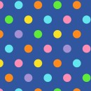 Printed Wincy Col. 119 Spots Royal (Min: 10mtrs)